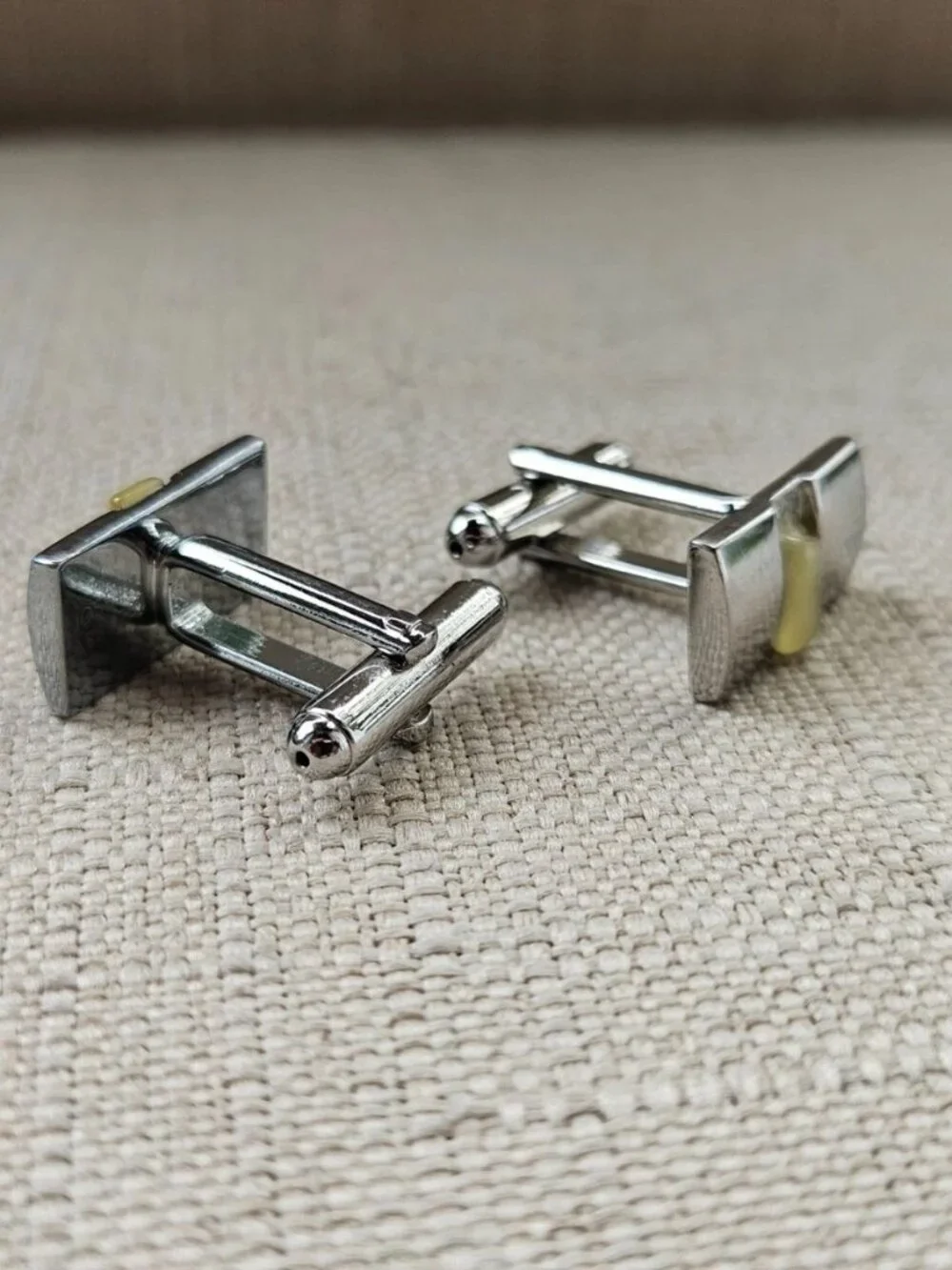 Joseph Abboud Men Cufflinks Silver Tone Dress Shirt Cuff Links New w/ Defect